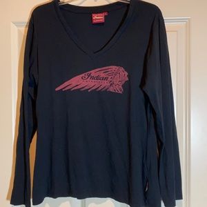 Ladies Black Indian Motorcycle T-Shirt
